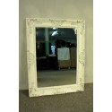 Barokowe Lustro w Białej Ramie - Glamour 88cm x 68